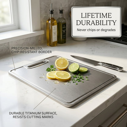EciChop Medical-Grade Antibacterial Titanium Cutting Board