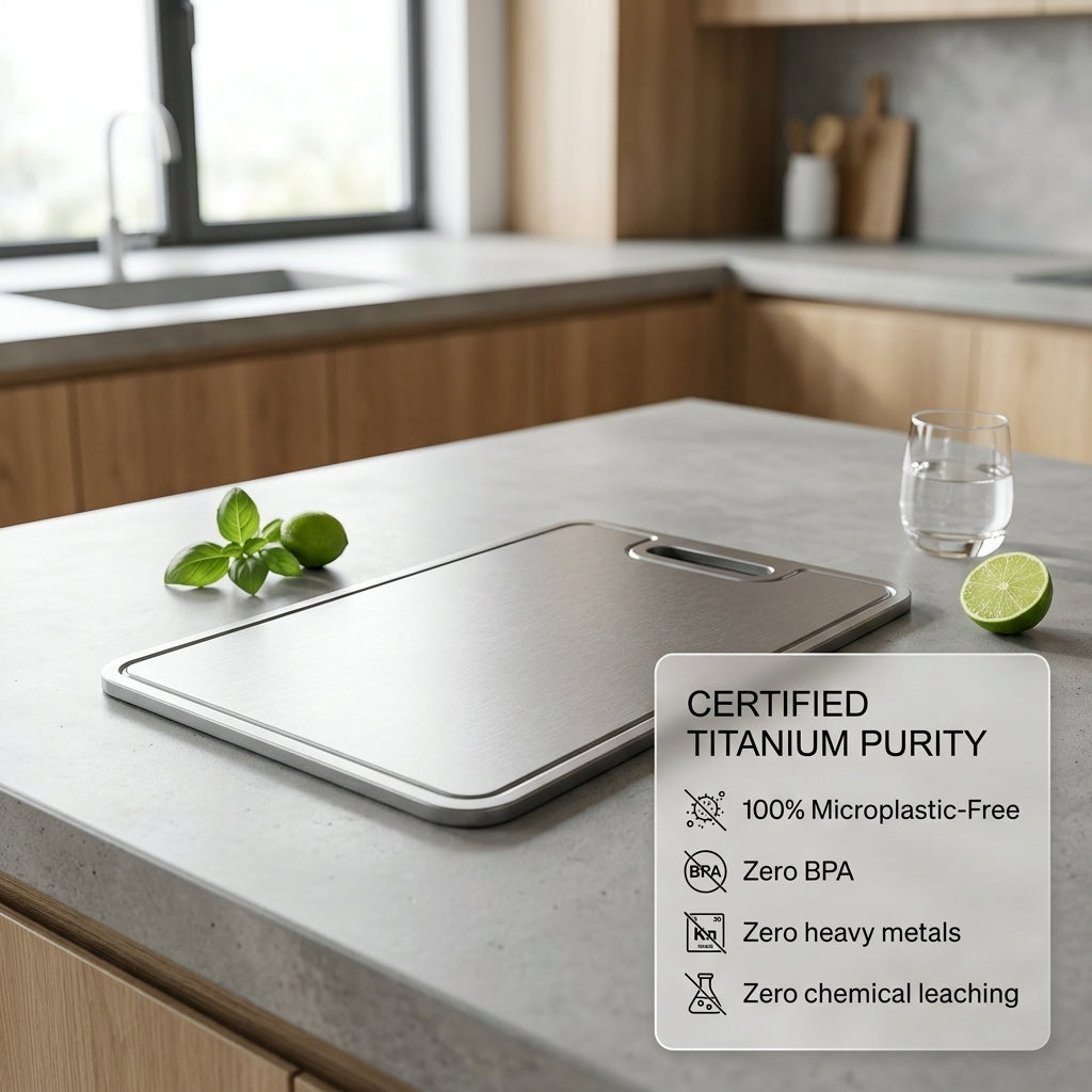 EciChop Medical-Grade Antibacterial Titanium Cutting Board