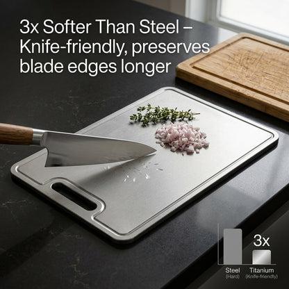 EciChop Medical-Grade Antibacterial Titanium Cutting Board