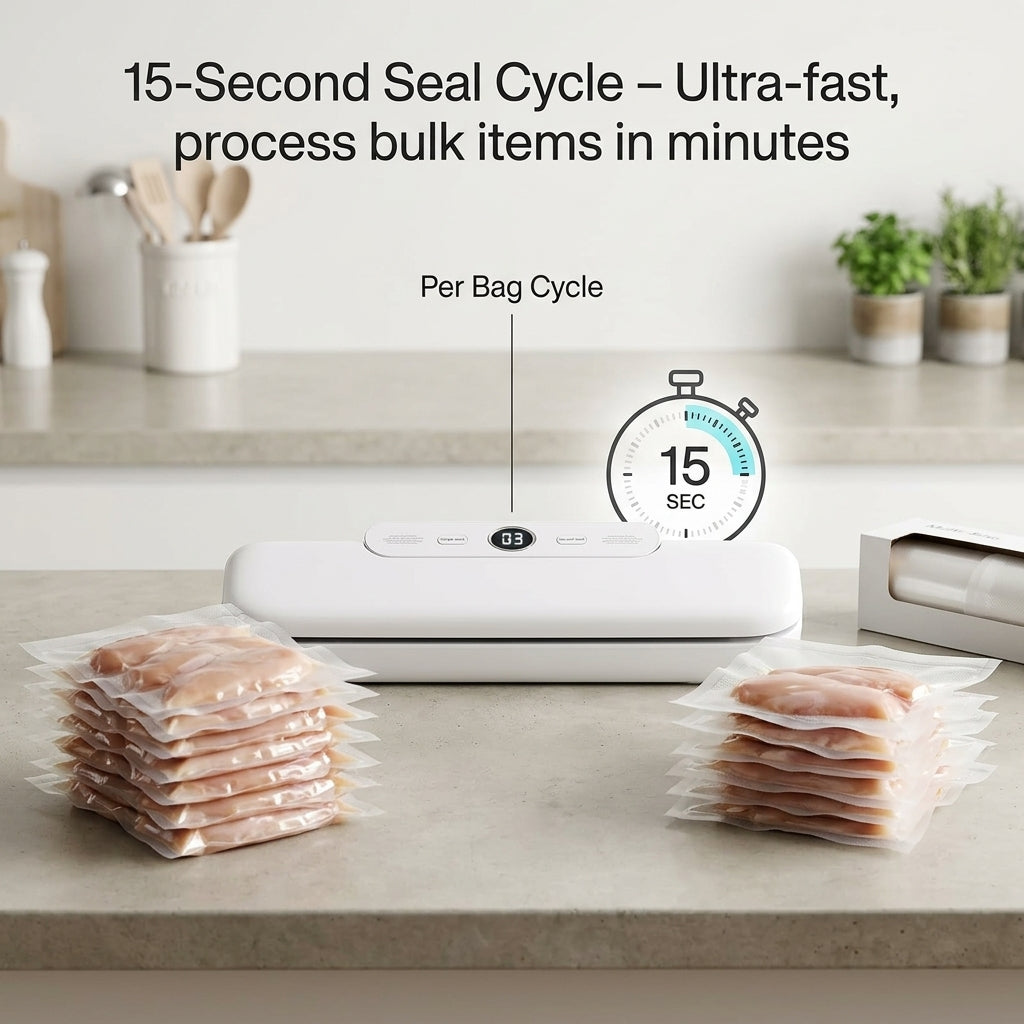 VacudMax Professional Food Vacuum Sealer Machine with 60kPA Suction