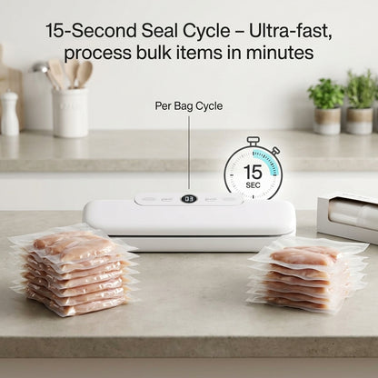 VacudMax Professional Food Vacuum Sealer Machine with 60kPA Suction