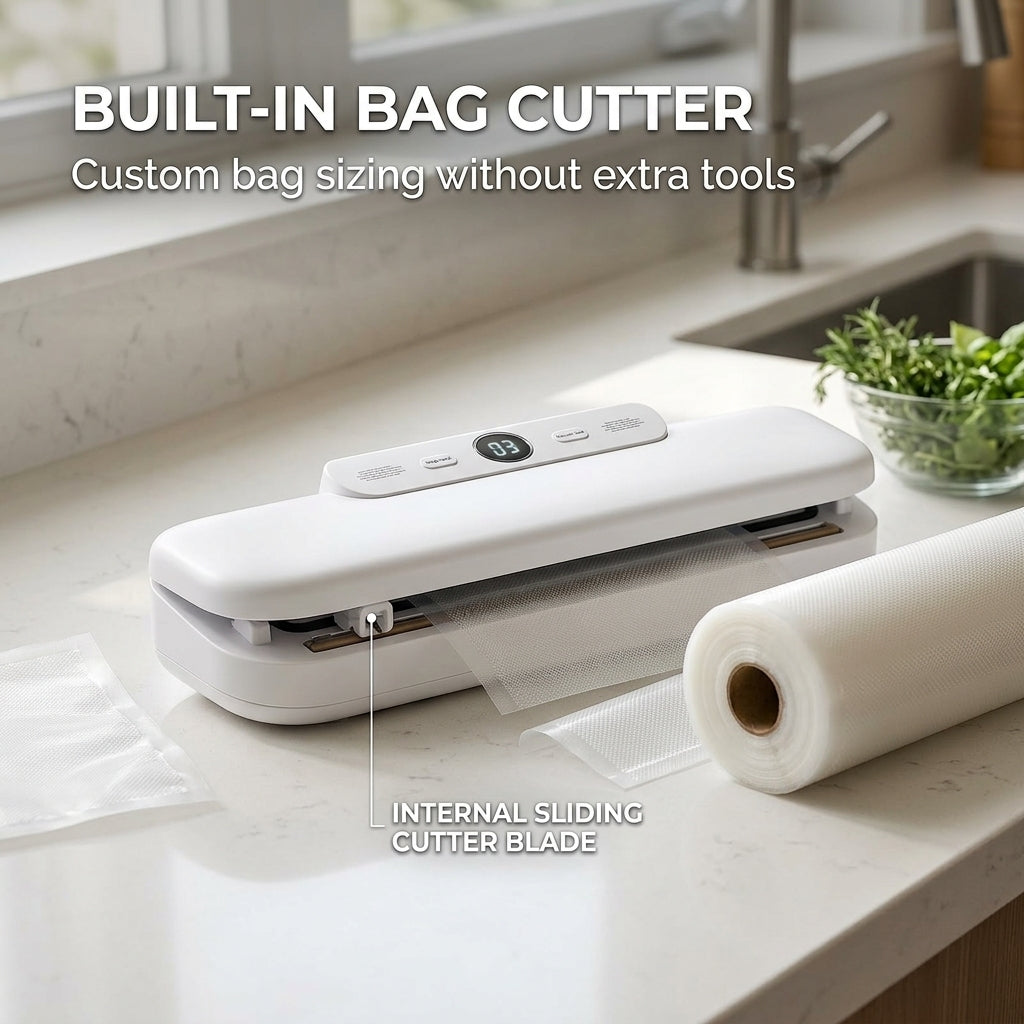 VacudMax Professional Food Vacuum Sealer Machine with 60kPA Suction