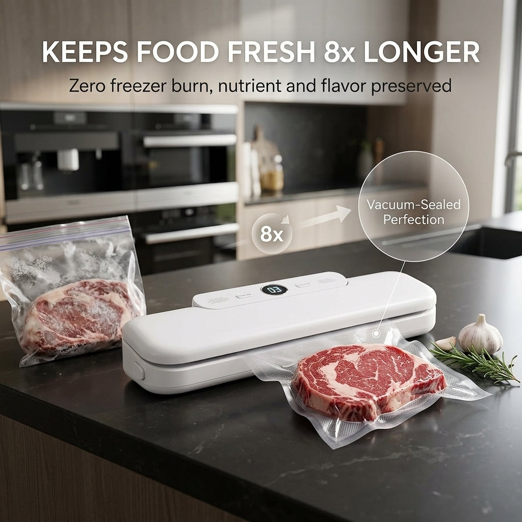 VacudMax Professional Food Vacuum Sealer Machine with 60kPA Suction