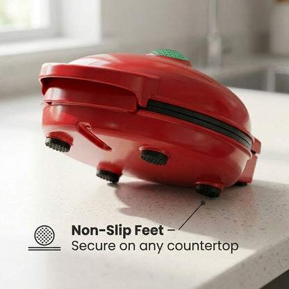 FoldYumi Compact Non-Stick Waffle Maker with 350W Power