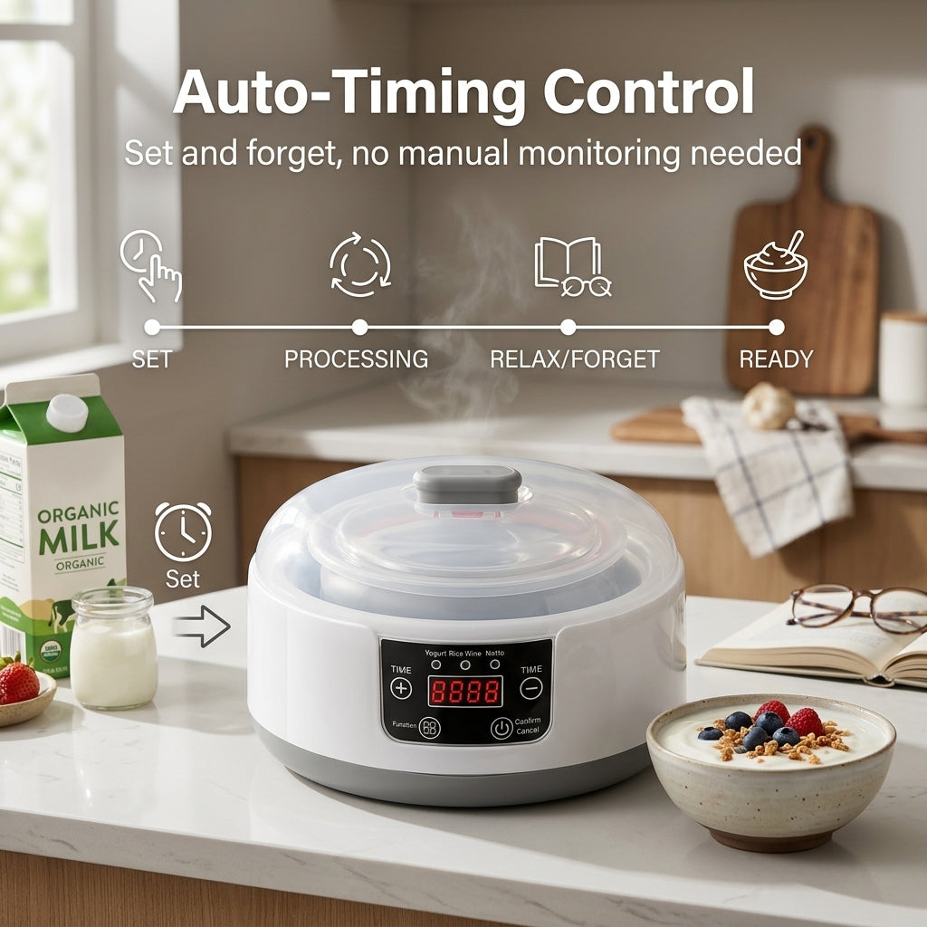 FresDaci 3-in-1 Yogurt, Natto, and Rice Wine Maker Machine