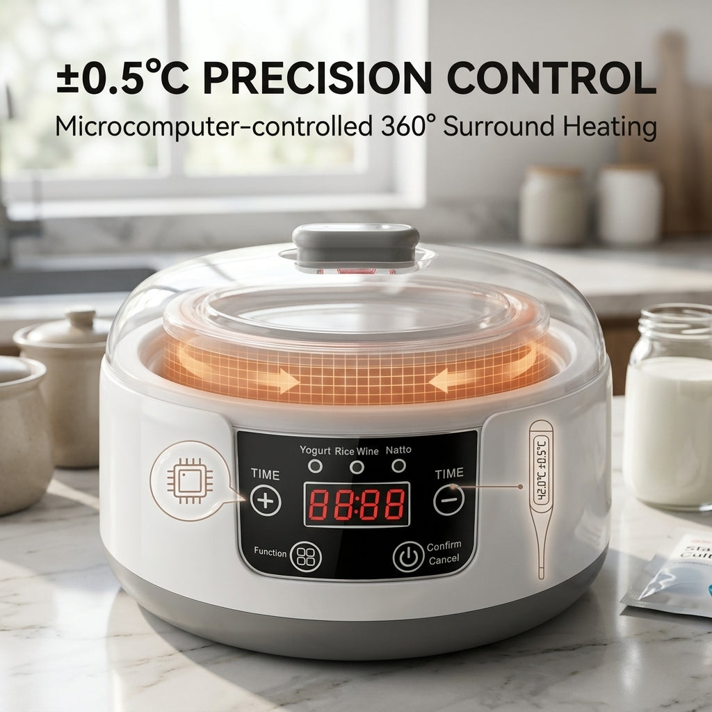 FresDaci 3-in-1 Yogurt, Natto, and Rice Wine Maker Machine