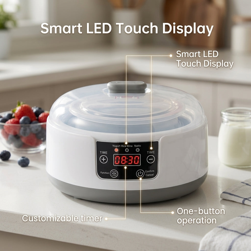 FresDaci 3-in-1 Yogurt, Natto, and Rice Wine Maker Machine