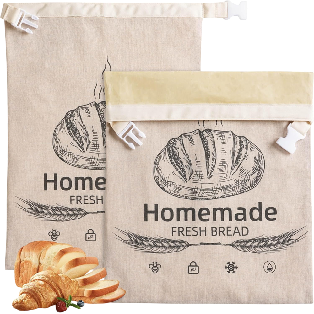 BeeBredix Beeswax Bread Bag - Eco-Friendly Freshness Storage