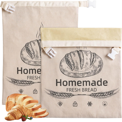 BeeBredix Beeswax Bread Bag - Eco-Friendly Freshness Storage