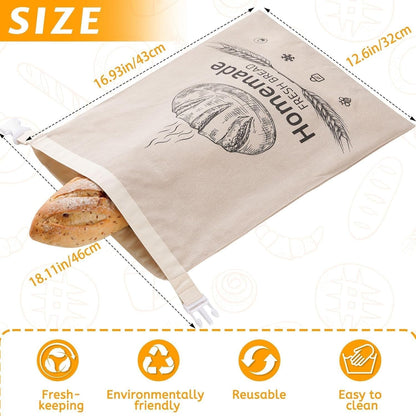 BeeBredix Beeswax Bread Bag - Eco-Friendly Freshness Storage
