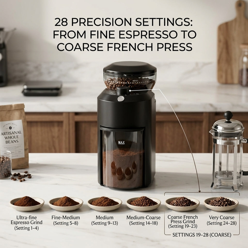 BeaniGrix Electric Coffee Grinder for Experience Café-Quality Coffee at Home