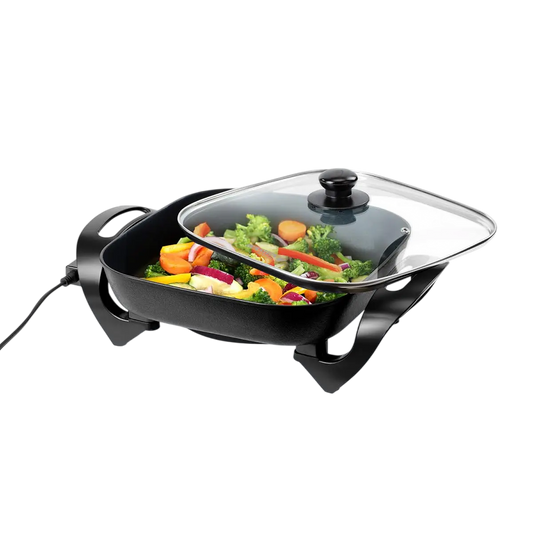 EltroPix 12-Inch 1400W Electric Skillet with Precision Control