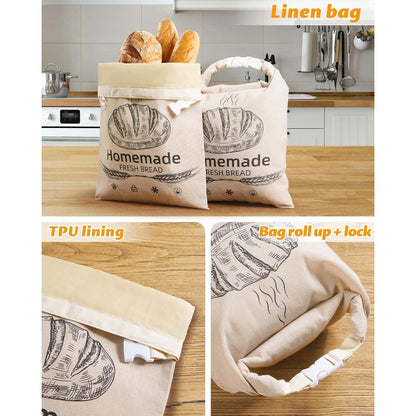 BeeBredix Beeswax Bread Bag - Eco-Friendly Freshness Storage