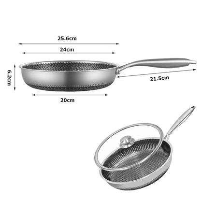 FizStainy Honeycomb Hybrid Non-Stick Skillet Pan