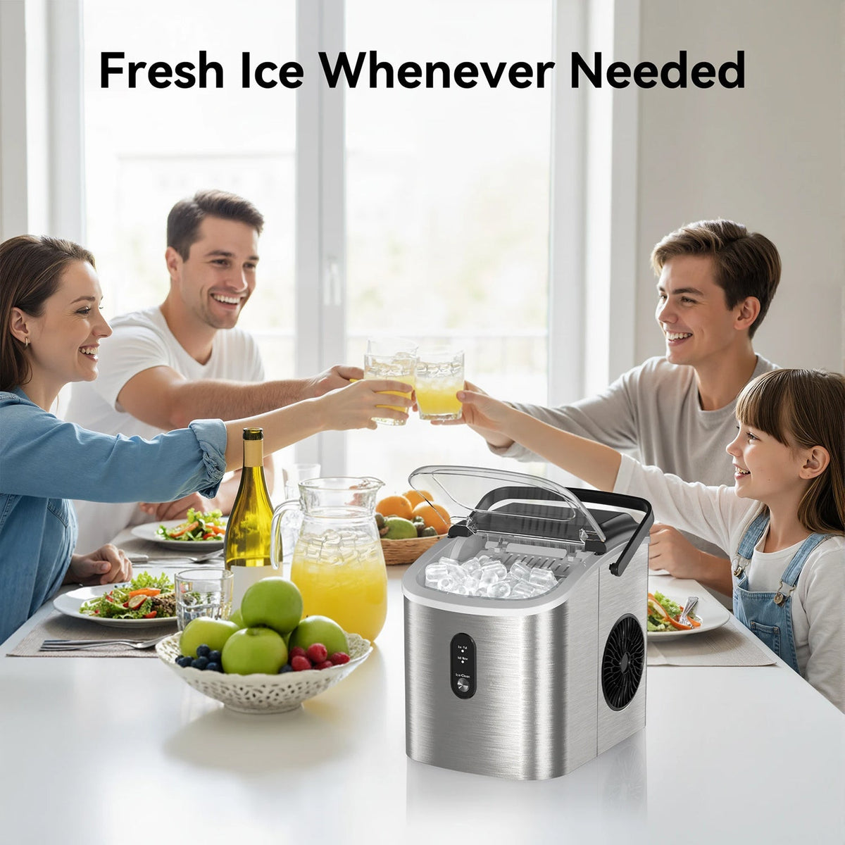 MakixIce Portable Countertop Ice Maker - 6 Minute Rapid Ice